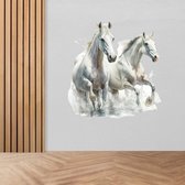 Muursticker Paarden - 120 x 120 cm - baby en kinderkamer - muursticker dieren slaapkamer woonkamer