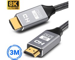 SBVR - HDMI Kabel 2.1 - 8K Ultra HD - 4K 120 Hz - Nylon HDMI kabel - 3 Meter