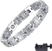 Narvie - Helende Armband - Magneet Armband - Gezondheidsarmband Magnetische Armband - Kleur zilver