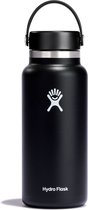 Hydro Flask Wide Mouth Flex Cap Drinkfles (946 ml) - Zwart