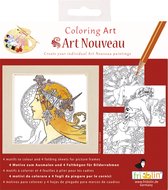 Fridolin Coloring Art Kit 4 Kleurplaten met Lijst 15x15 cm Art Nouveau