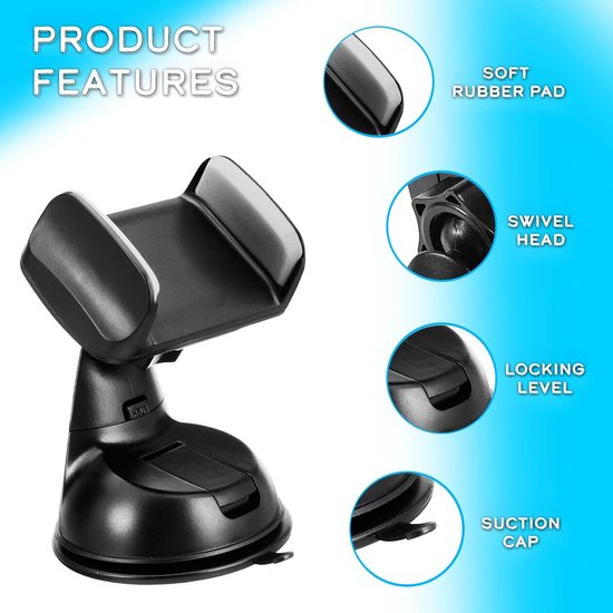 Auto Telefoonhouder voor Hyundai i30 Fastback 3 (III) PD I 2017-2024, 360 graden draaibare autotelefoonhouder voor dashboard compatibel met mobiele telefoons van 4,0 tot 7,0 inch Auto Telefoonhouder voor Hyundai i30 Fastback 3 (III) PD I 2017-2024, 360 graden draaibare autotelefoonhouder voor dashboard compatibel met mobiele telefoons van 4,0 tot 7,0 inch