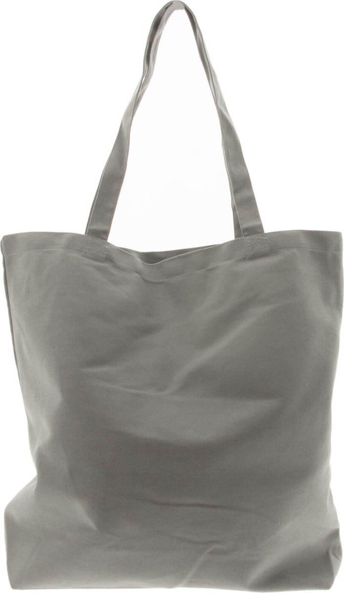 10x katoenen strandtas Grijs