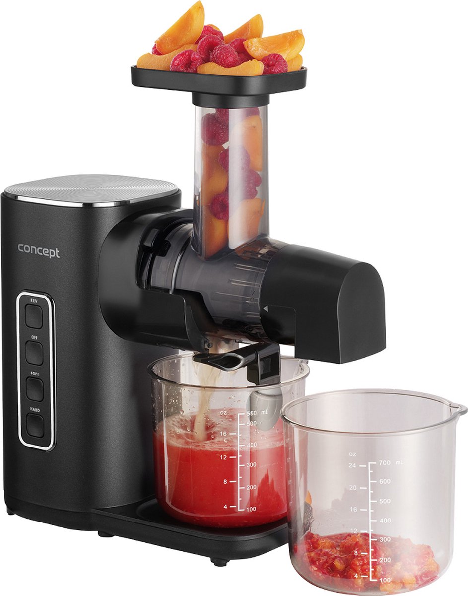 Concept LO3000 citruspers/sapmaker Slowjuicer 150 W Zwart, Chroom