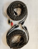 2x 5meter rca / tulp draad met koppelverbinding incl remote draad
