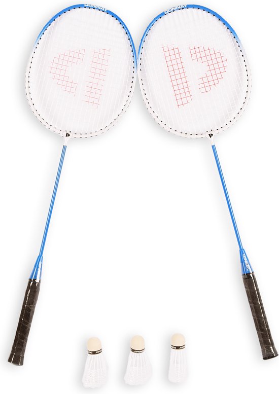 Blauwe Badminton Set voor 2 Personen | Met 3 Shuttles | Inclusief Draagtas | Ideaal voor Volwassenen en Recreatieve Spelers - Merkloos
