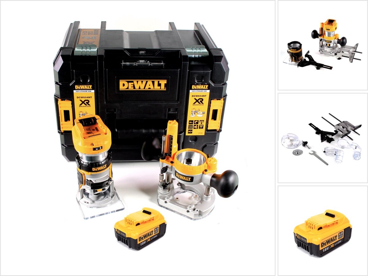 DeWalt DCW 604 NT accu combifrees 18V 55mm + 1x accu 4.0 Ah in TSTAK - zonder lader