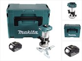 Makita DRT 50 M1J accu multifunctionele bovenfrees borstelloos 18V + 1x accu 4.0 Ah in Makpac 3 - zonder lader
