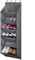 Schoenenrek om boven de deur op te hangen organizer met 6 diepe vakken voor 12. bol