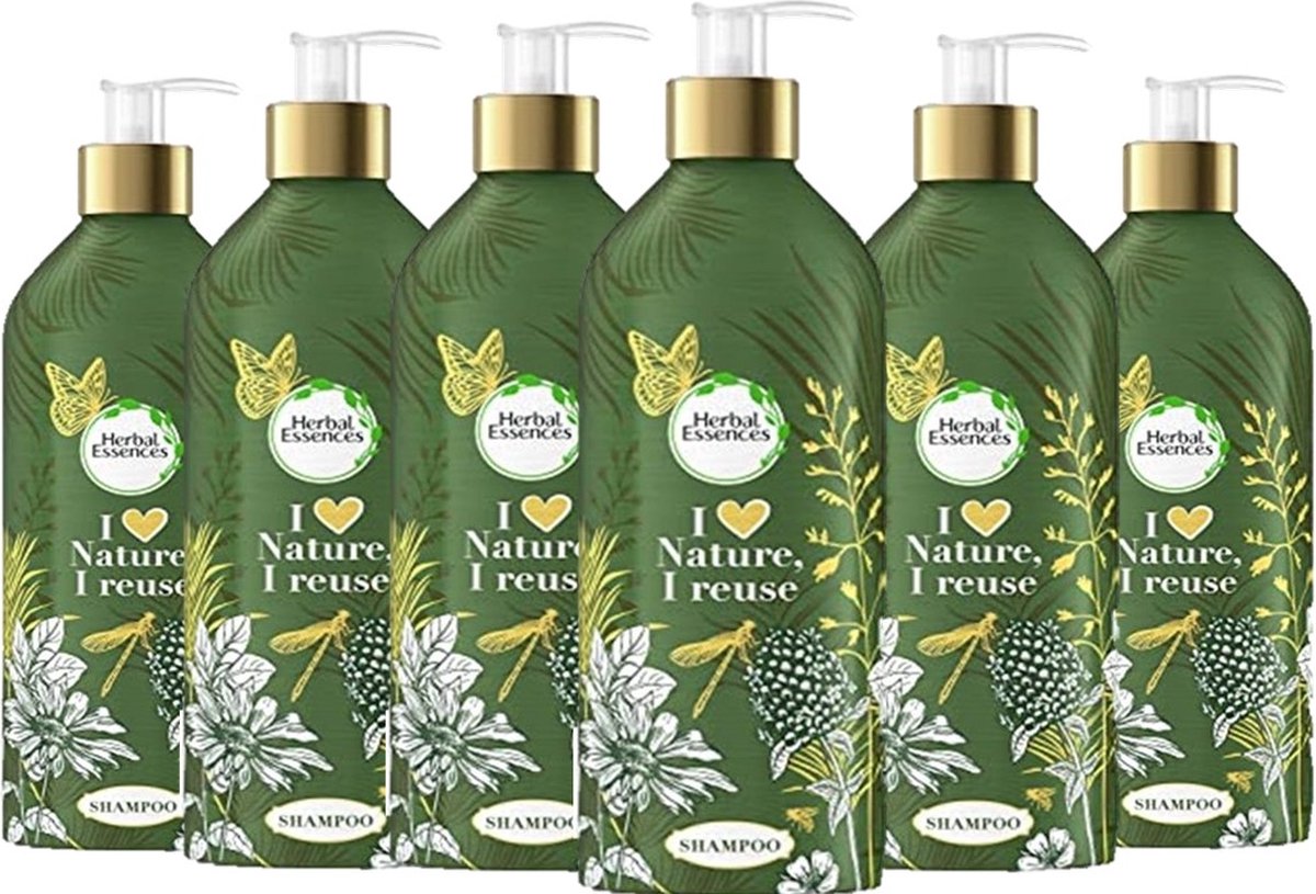 Essences Shampoo - I Love Nature - Argan Olie - 6 x 430 ml - Met Pomp Navulbaar