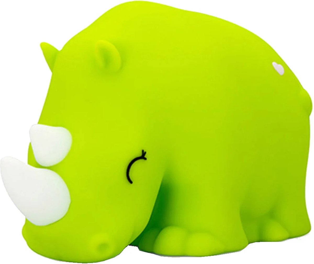Dhink - Nachtlampje Rhino Neushoorn - in zacht knuffel-siliconen materiaal