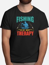 Fishing is My Best Therapy - T Shirt - Fishing - Gift - Cadeau - Angling - Fisherman - CatchOfTheDay - Vissen - Hengelsport - Visser - VangstVanDeDag - Vliegvissen