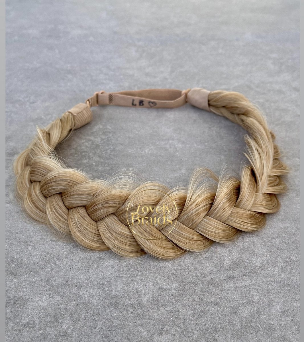 Lovely braids - vanille velvet - gevlochten haarband - vlecht haarband - haarband vlecht