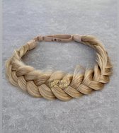 Lovely braids - vanille velvet - gevlochten haarband - vlecht haarband - haarband vlecht