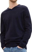 TOM TAILOR basic v-neck knit Heren Trui - Maat XXXL