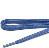 ARIESZZZ Schoenveters - Kobalt Blauw - Wax - Plat - 70 cm - 4 mm breed - 4-6 gaatjes - 2 Paar