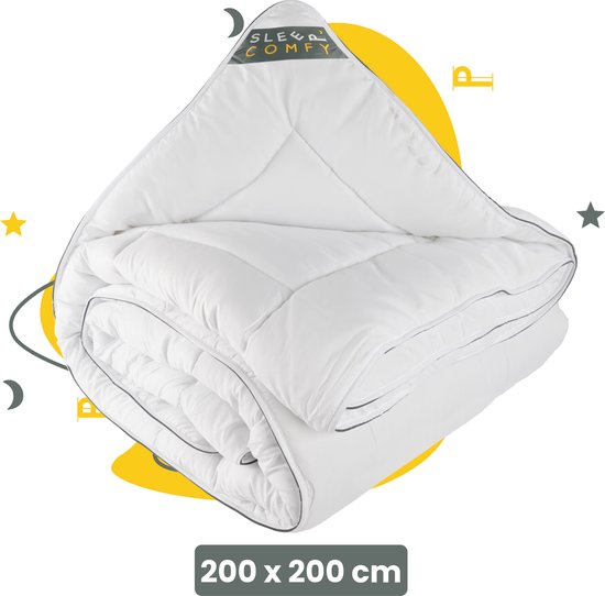Sleep Comfy - Série White Soft - Dekbed toute l'année| 200x200 cm - 30 jours Essai Sommeil - Dekbed Anti-Allergie - Dekbed Double - Couette Eté & Couette Hiver