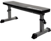 Halterbank - Fitnessbank - Halterbank verstelbaar - Bench press - Fitness bank - Fitness bench - 10.92 kg - Staal - Kunstleer - Zwart - Grijs - 110 x 24.5 x 47 cm
