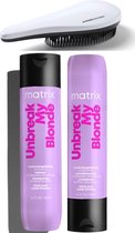 Matrix - Unbreak My Blonde - Shampoo + Conditioner + KG Ontwarborstel - Ontkleurd & Gevoeling Haar - 300ml