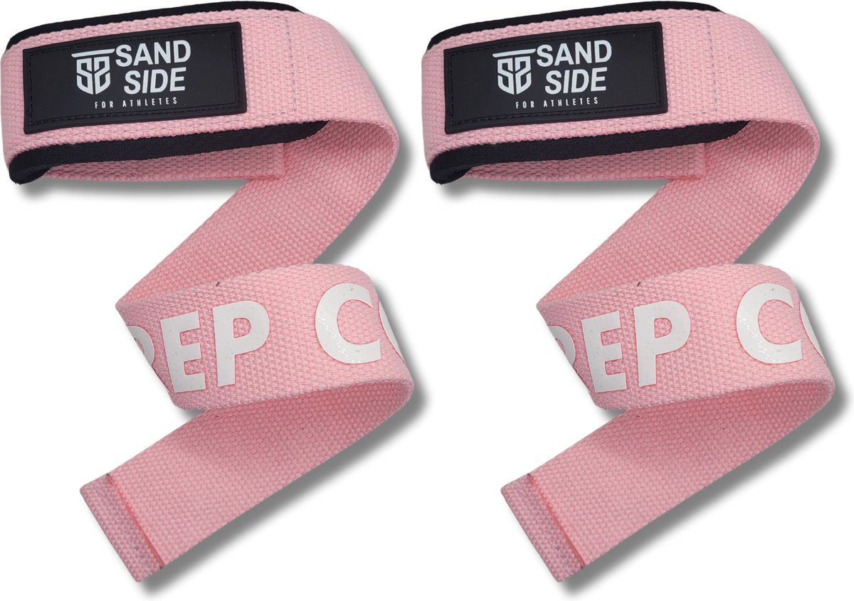 Sandside Lifting Straps 2.0 - Deadlift Straps - Lifting Grips voor Powerlifting en Krachttraining - Roze