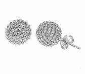 Juwelier Zwartevalk Zilveren Gerhodineerd Oorknop Bal 22.258 / 8 mm--