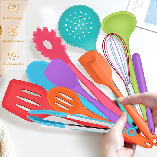 non-stick silicone cookware set, kitchen utensil set - Keukenhulpset ...