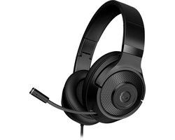 Lorgar Noah 101 Gaming Headset voor PS5, PC, MAC, IOS en meer - Intrekbare microfoon - PU Leer - Stereo - 2m - Zwart