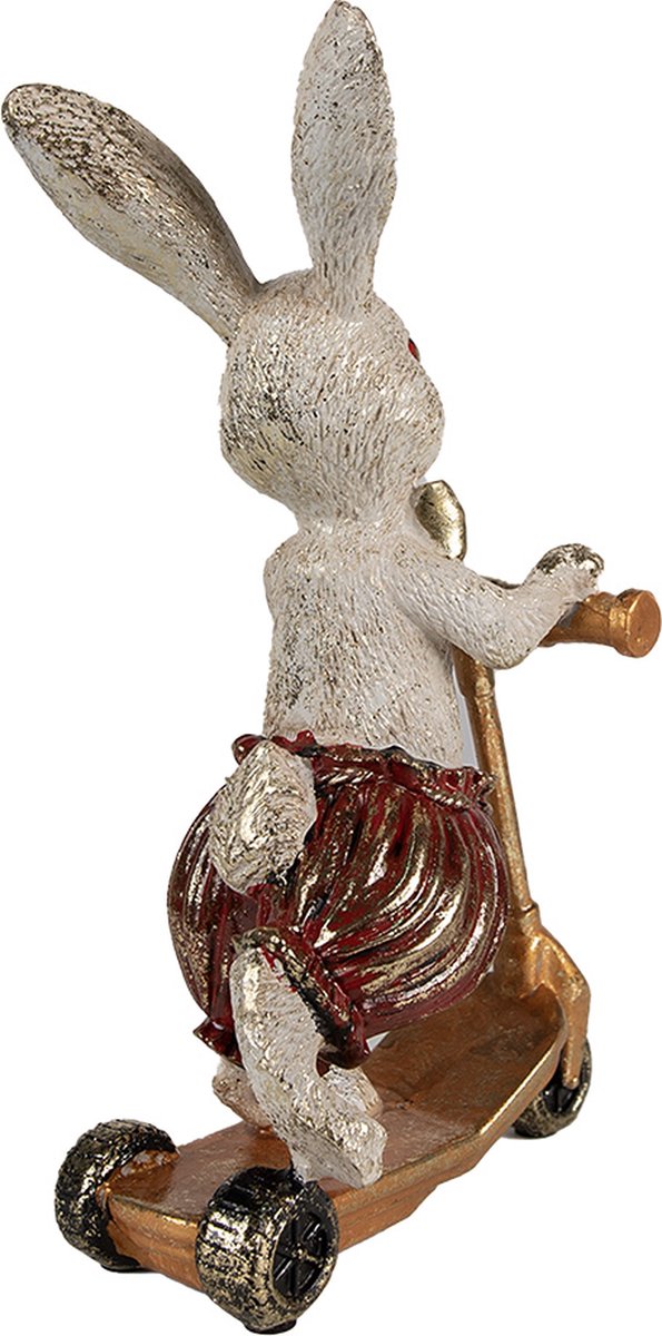 Clayre & Eef figurine lapin avec poussins 15 cm décoration de