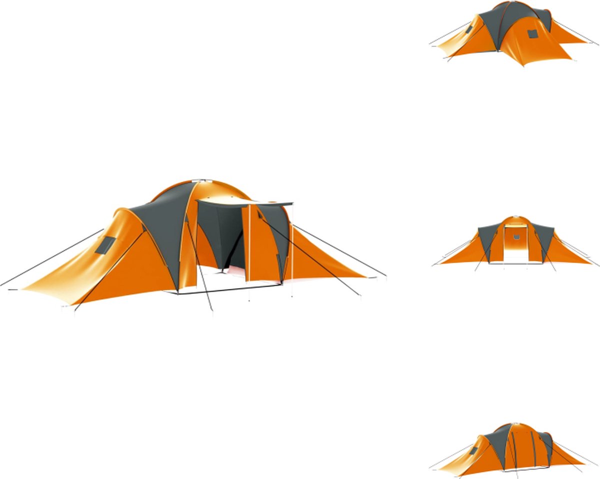 vidaXL Tent Outdoor - 570 x 385 x 170 cm - 9-persoons - 3 compartimenten - Tent