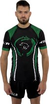 Rashguard - MMA Shirt - Vechtsport Kleding - Sport T-Shirt Zwart Groen