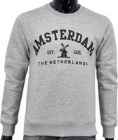 Hitman - Heren Trui - Heren Sweater - Holland Souvenir - Amsterdam Souvenir - Amsterdam Sweater - Grijs - Maat XL