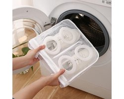 Narimano® Wasnet voor schoenen, 2 stuks, schoenenzak voor wasmachine, waszak, schoenen, multi-bescherming, schoenwaszak met ritssluiting, voor schoenen, beha's, sokken