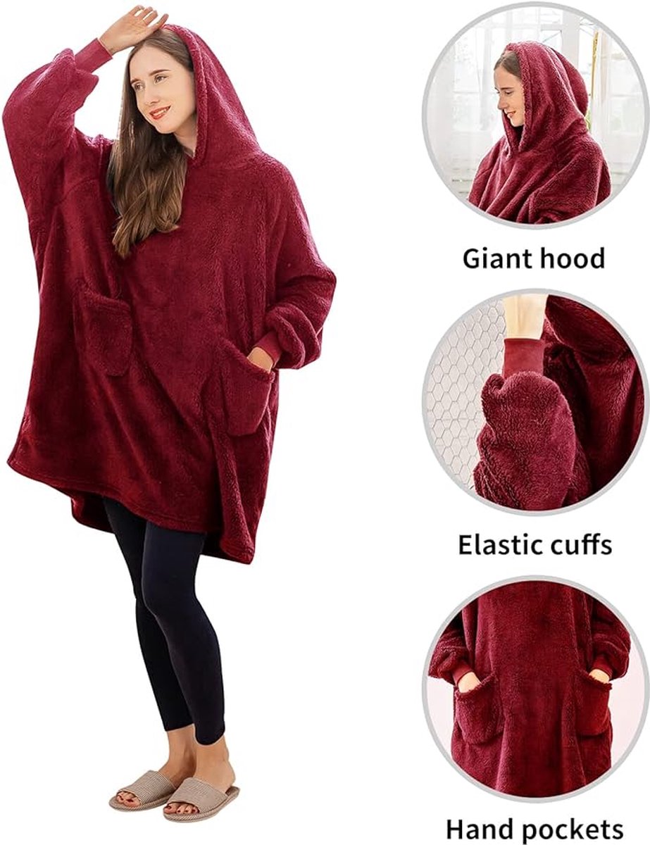 Luxe knuffeltrui hoodiedeken