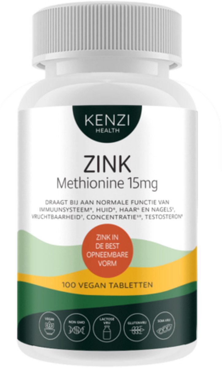 Goedkoopste Zink Methionine 15mg 100 tabletten