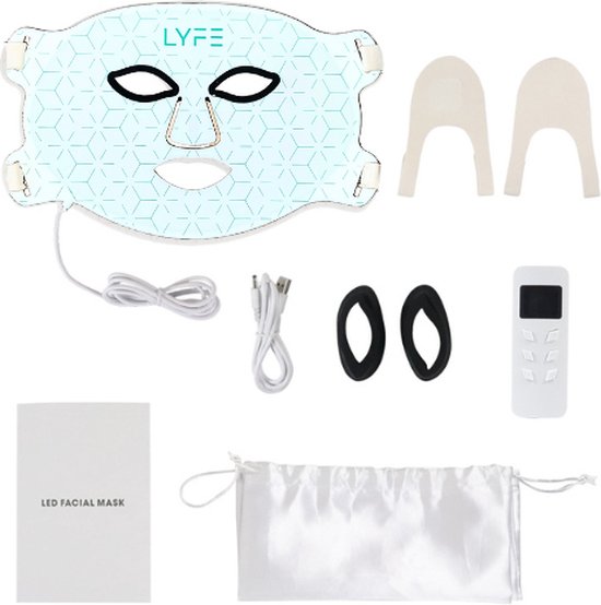 LYFE LED Photon Skin Rejuvenation Face Mask with 4 Light Therapies