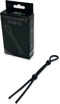 Power Escorts - Black Power - Stud 01 - Cockring réglable - BR77 - Noir - Anneau de pénis réglable - Sex Toy pour homme - Coffret cadeau