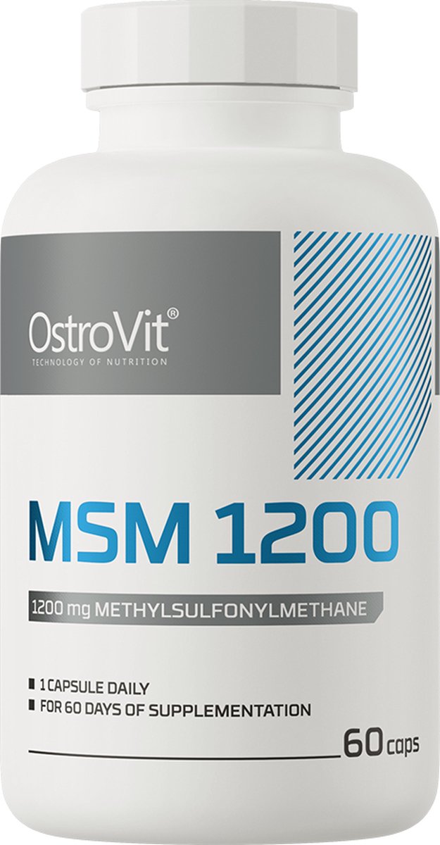 Goedkoopste Supplementen - MSM 1200mg - 60 Capsules - OstroVit - Methylsulfonylmethaan