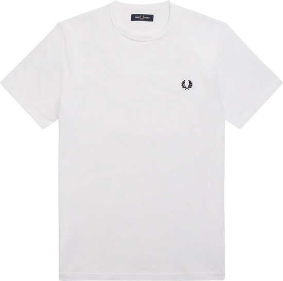 Fred Perry - Ringer T-Shirt Wit - Heren - Maat 3XL - Slim-fit
