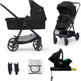 Kinderkraft NEWLY - Kinderwagenset 4in1 - Autostoel I-size met basis - Zwart