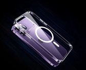 Telefoon Hoesje - iPhone 15 Pro - MagSafe - Transparant Case - Magnetisch Opladen