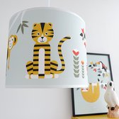 Hanglamp Jungle Aap Tijger Toekan Luiaard mint Verlichting diameter 30cm met pendel voor kinderkamer