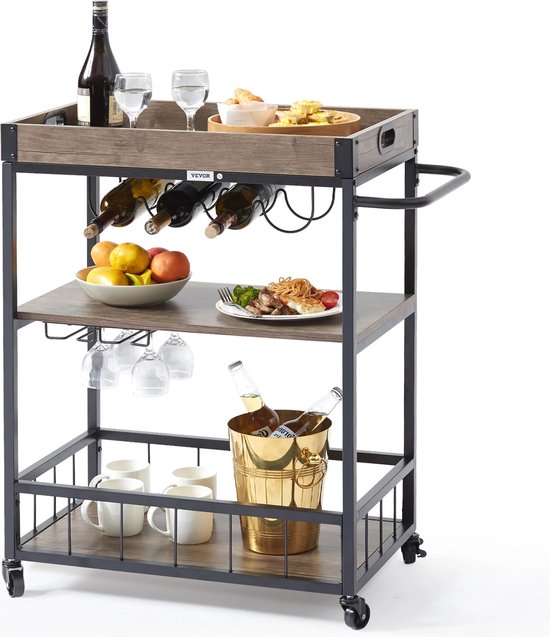 FMD Salontafel met wieltjes eikenkleurig Tafels Beige