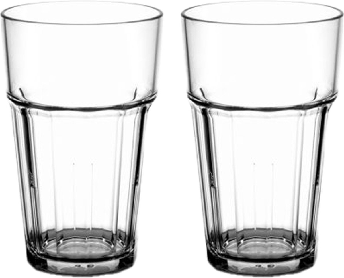 RBDRINKS Multifunctionele Kunststof Glazen – Kunststof Glazen – Plastic Glazen – 30cl – Transparant – 2 Stuks