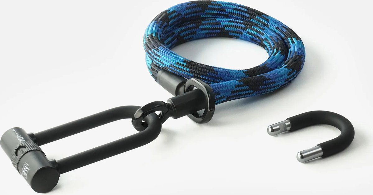 TEXLOCK eyelet - U/X lock - Fietsslot - ART2 - M - 120 cm - Blauw