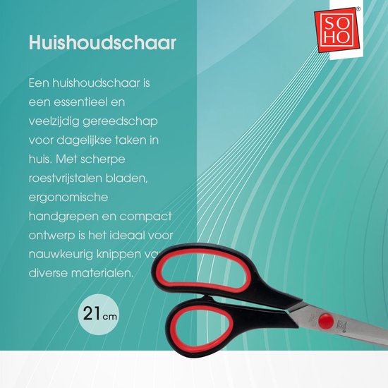 Naai- & huishoudschaar Titanium 16,5 cm | Stoffen Hemmers