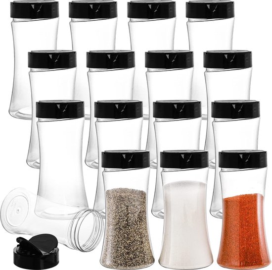 ComSaf glazen kruidenpotjes 120 ml set van 6 voor kruidenopslag