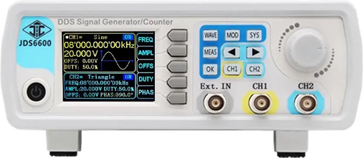 Signaalgenerator -Dual-channel - 60MHz - Wit