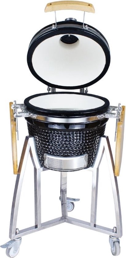Auplex Kamado BBQ 16 Inch – Small – Inclusief GRATIS Platesetter & Regenhoes
