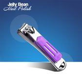 Jelly Bean Nail Polish nagelknipper met grip Paars - groot model senioren nageltang - nagelschaar voor vingernagels en teennagels