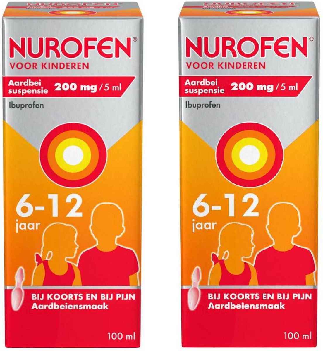 Goedkoopste Nurofen Suspensie voor Kinderen 200mg/5ml - 2 x 100 ml